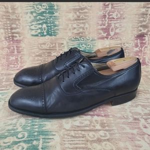 Bally Men's 10.5 Black Orlano Oxford Italy Style Flex Vibram Soles Vintage Shoes